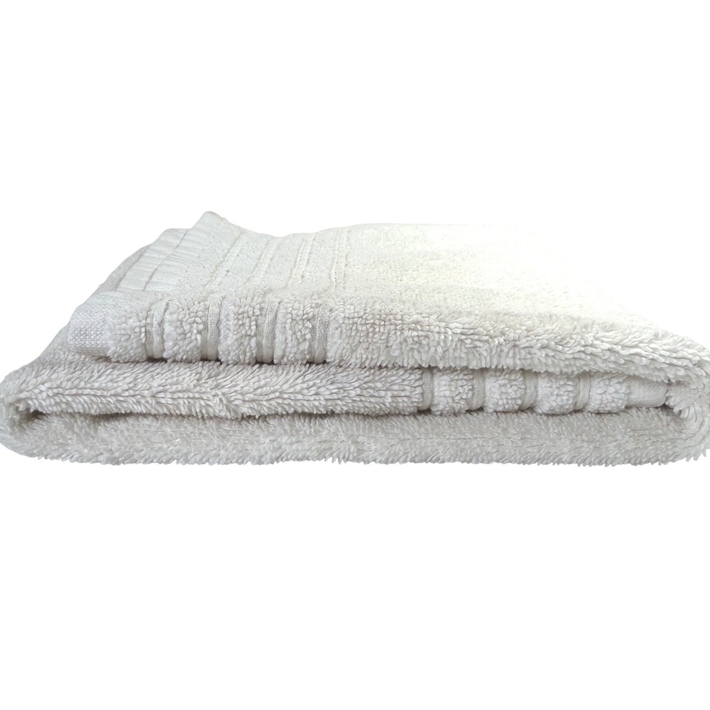 Hotel Collection Microcotton 15" X 27" Cream Hand Towel Ribbed Dobby Border